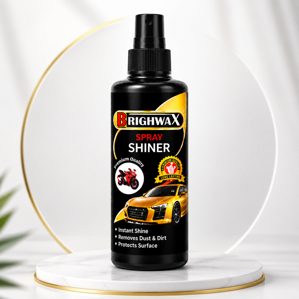 BRIGHWAX Spray Shiner – Instant Shine, Dust & Dirt Removal